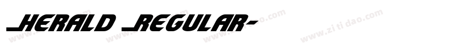 Herald Regular字体转换